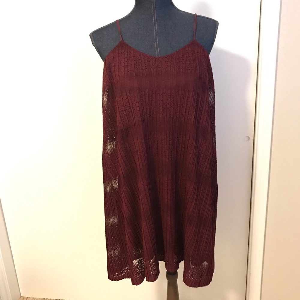 Maroon Lacy Dress